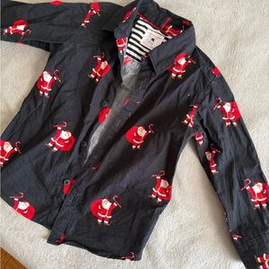 Denim & Flower Festive Black and Red Shirt